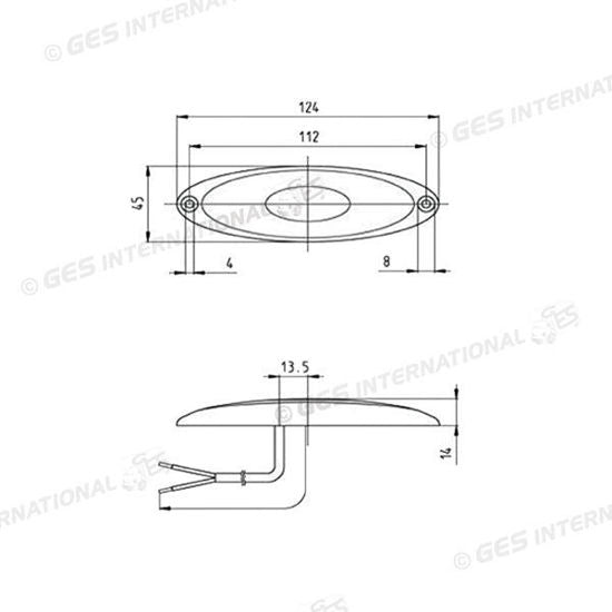 Luce ingombro LED base bianca