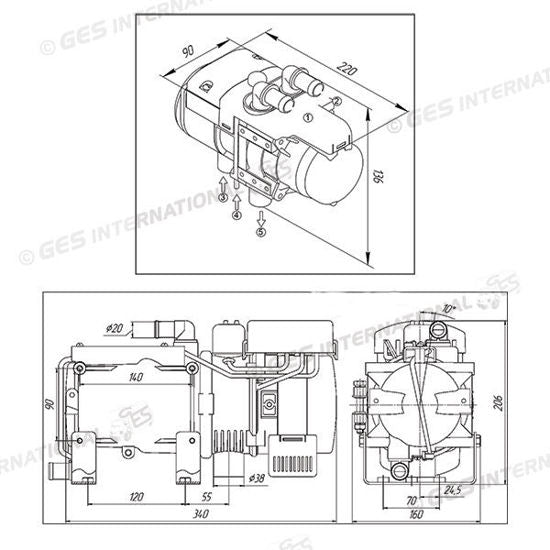 Kit autoterm flow 5D con pannello PU-5