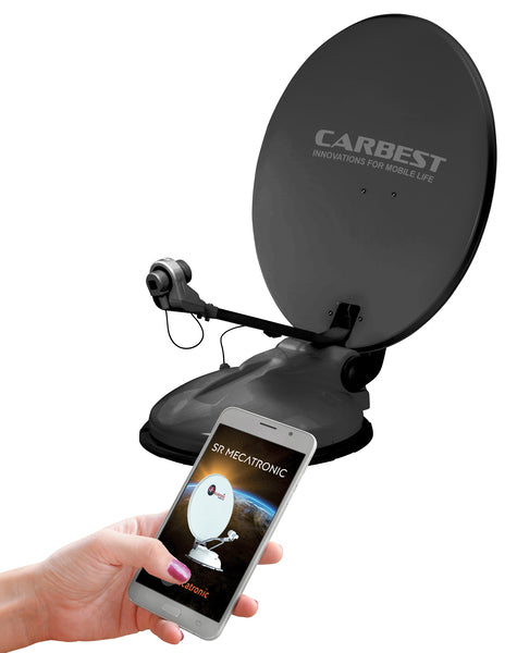 Carbest Travelsat 2 - sistema satellitare 68 cm con Bluetooth - antracite