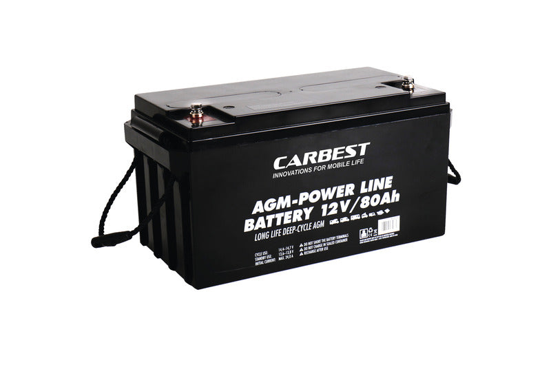 Batteria Carbest AGM 80Ah di servizi - 350x167x179mm