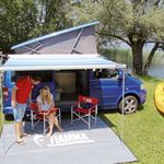 Veranda da Parete Fiamma F45S 300 Polar White Con Telo Royal Blue