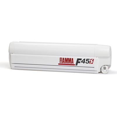 Veranda da Parete Fiamma F45S 450 Polar White Con Telo Royal Blue