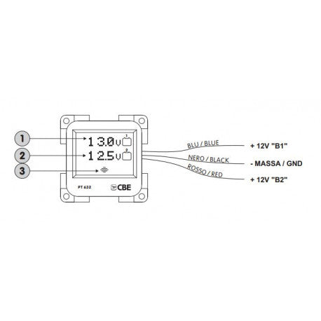 PANN. TEST 2 BATTERIE (Volt) TOUCH GRIGIO/MARRONE- CBE