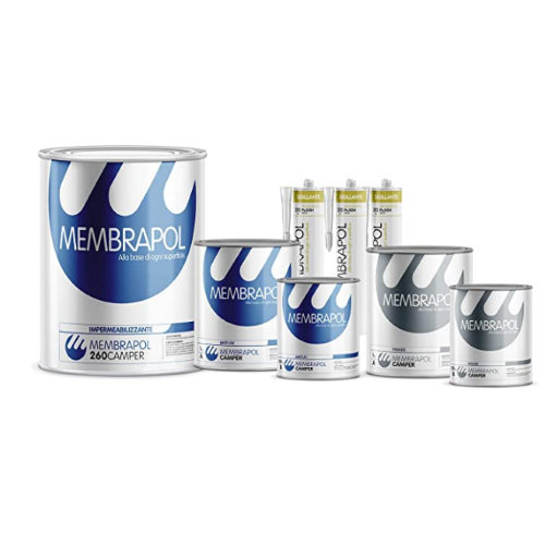 Membrapol 260 Kit Completo BIANCO (Tetto in Alluminio, da 8 a 15 mq) per impermeabilizzare